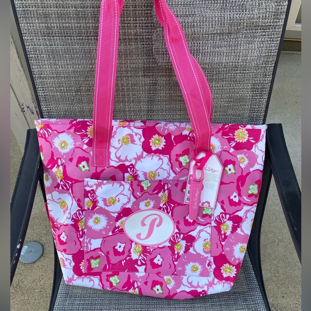 Lilly Pulitzer Scarlet Begonia Insulated Cooler Bag with Vine & Bottle Opener